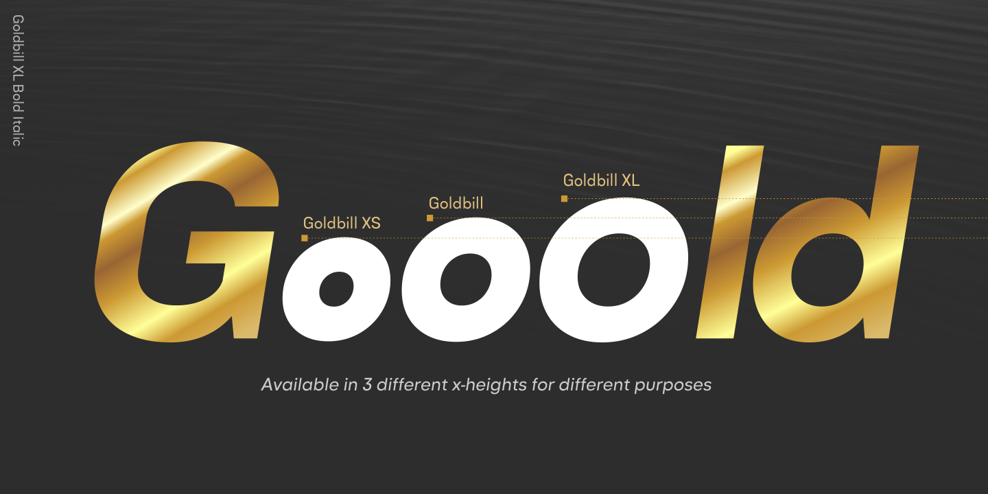 Пример шрифта Goldbill XL